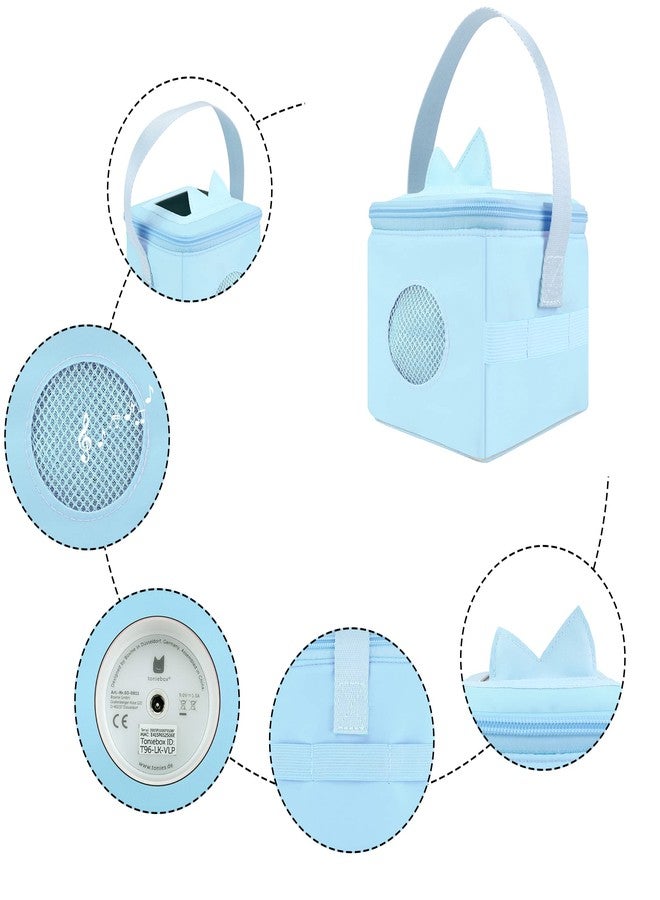 Annmore Carrying Case for Toniesbox and Figures, with Cover for Tonies Ears, Use for Tonies Characters Transport and Storage, Blue - Image 2